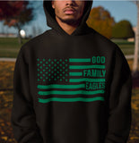 Black/Green Eagles Flag